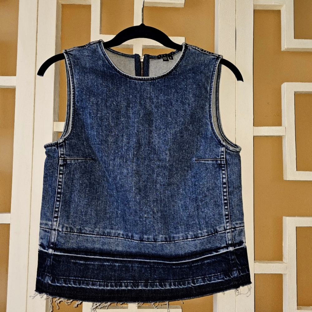 Theory blue denim tank